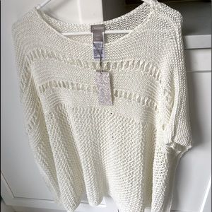 Chico’s Crochet Circle Detail Poncho